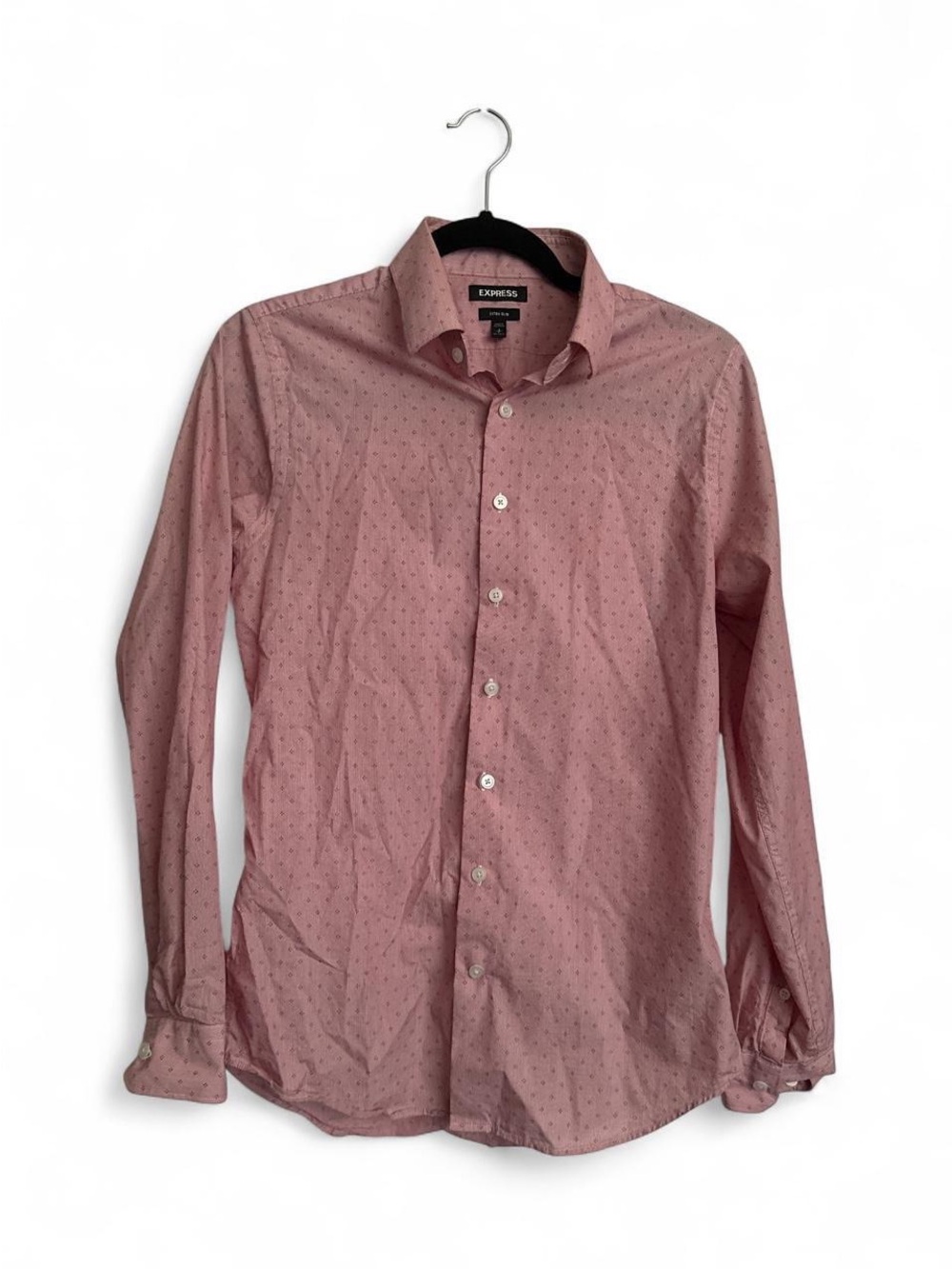 Express Slim Fit Rose Button-Up Shirt Size Small Extra Slim
